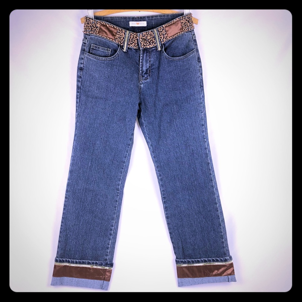 Central Falls Co Embellished Ankle Jeans size 4